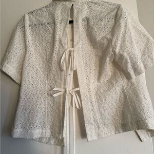 Rebecca Taylor White Eyelet Top